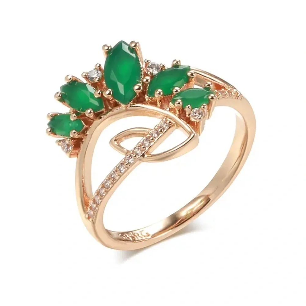 NEW Rose Gold Rhombus Cut Emerald Ring
